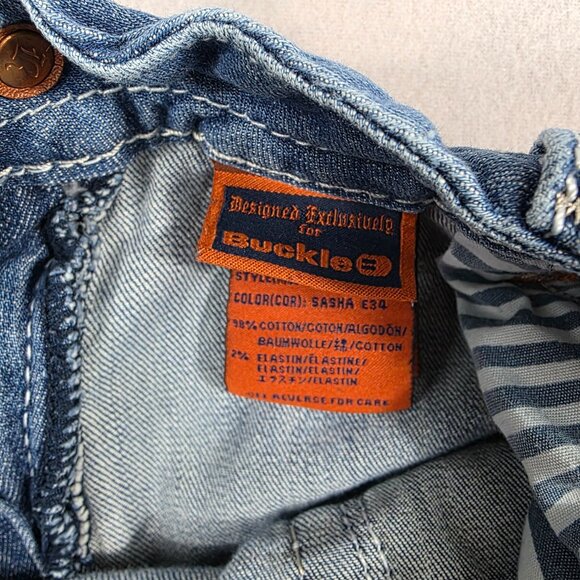 Rock Revival Jeans Womens 34 Blue Denim Sasha Easy Boot Mid-Rise - Picture 11 of 14